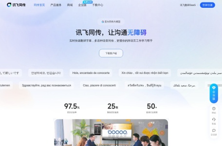 讯飞同传 – 科大讯飞推出的专业AI同声传译平台